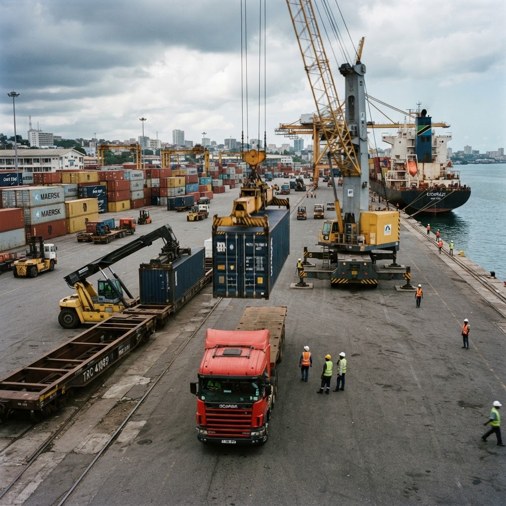 Cargo handling at Dar es Salaam