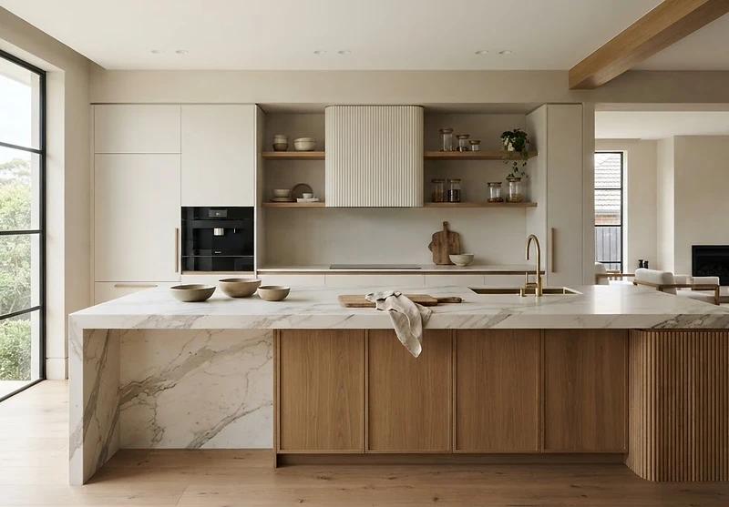 Custom kitchen designed and built by A-Plan Kitchens in Sydney
