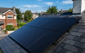 Solar PV panels on an Irish home roof