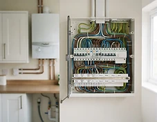 Modern electrical consumer unit installation