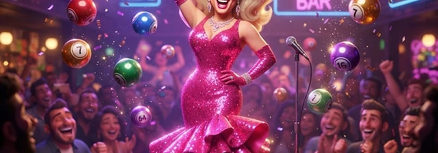 Our drag queen hostess