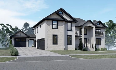 Custom Home — Front with Garage — ADI Construction Group, Metro Atlanta