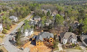 Custom Home — Aerial Build Progress — ADI Construction Group, Metro Atlanta