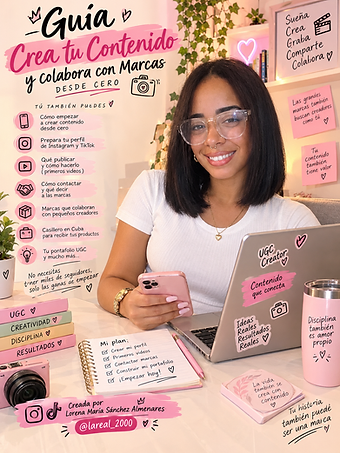 Portada de la Guía: Crea tu contenido y colabora con marcas desde cero