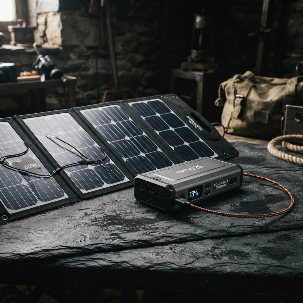 Foldable Solar Panel + Power Bank