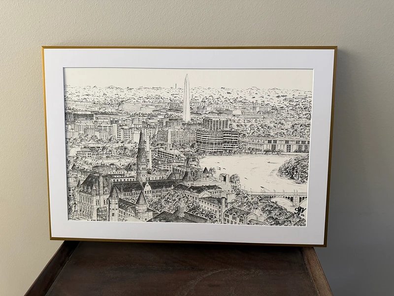 Washington D.C. Skyline framed photographs