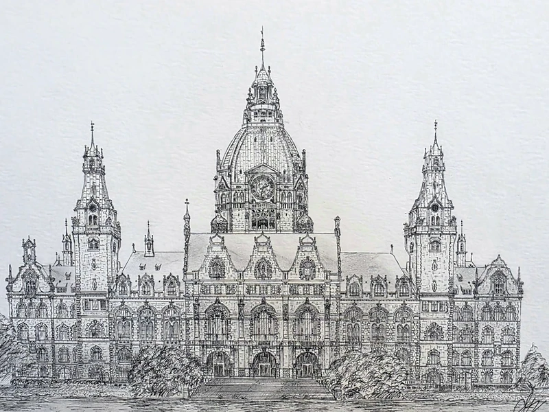 Neues Rathaus, Hannover framed photographs