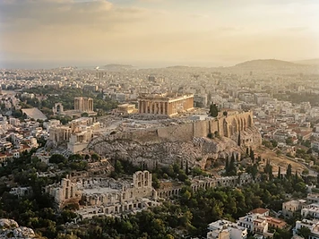 The Acropolis and Parthenon above Athens