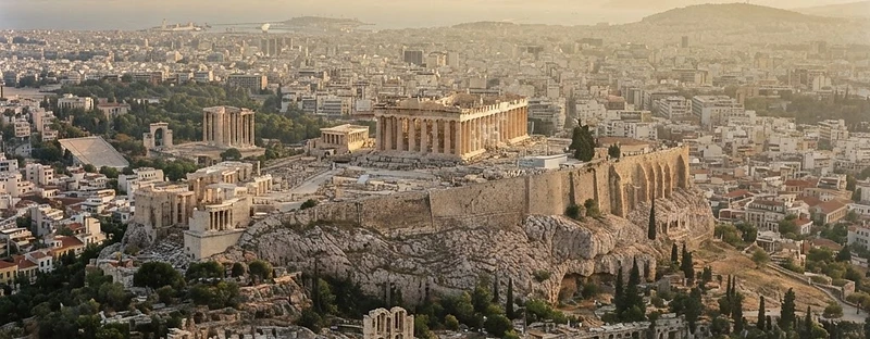 The Acropolis and Parthenon above Athens