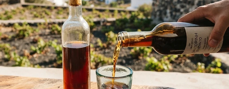 Vinsanto, a wine from Santorini, Greece