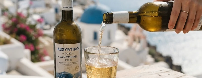 Assyrtiko, a wine from Cyclades, Greece