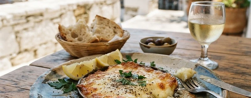 Saganaki, a Greek Greek dish