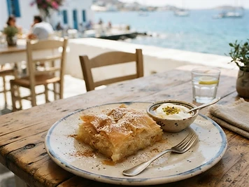 Galaktoboureko, a Greek Greek dish