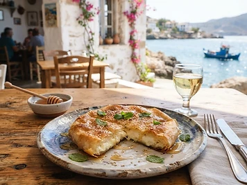 Myzithropita, a Crete Greek dish