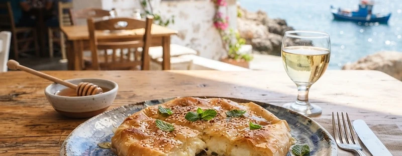 Myzithropita, a Crete Greek dish