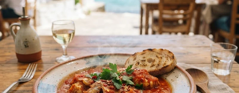 Bourdeto, a Corfu Greek dish