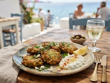 Kolokithokeftedes, a Greek Greek dish