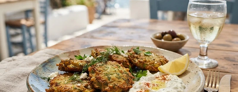Kolokithokeftedes, a Greek Greek dish