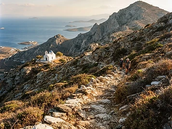 The rocky trail up Mount Zas on Naxos