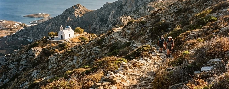 The rocky trail up Mount Zas on Naxos