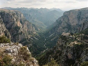 Limestone walls of the Vikos Gorge in Epirus