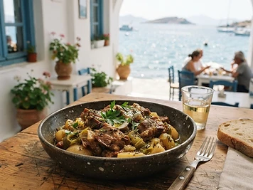 Kavourmas, a North Aegean Greek dish