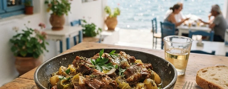 Kavourmas, a North Aegean Greek dish