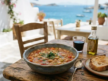 Fasolada, a Greek Greek dish