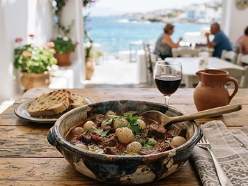 Stifado, a Greek Greek dish