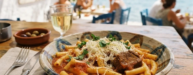 Pastitsada, a Corfu Greek dish