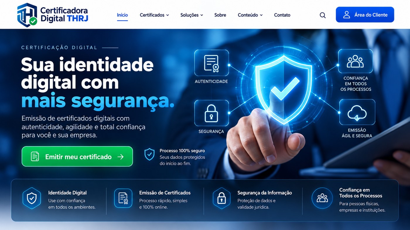 Identidade digital com mais segurança — Certificadora Digital THRJ