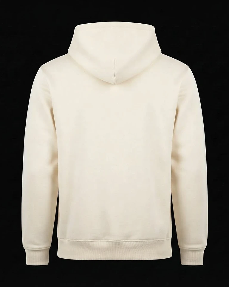 Cream hoodie back mockup