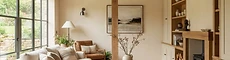A beautifully finished home renovation with exposed beams