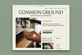 Common Ground concept website in a browser frame