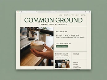 Common Ground concept website in a browser frame
