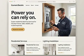 Volt & Co. concept website in a browser frame