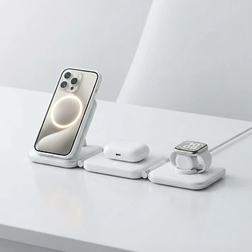 TriCharge Foldable 3-in-1 MagSafe Charging Station