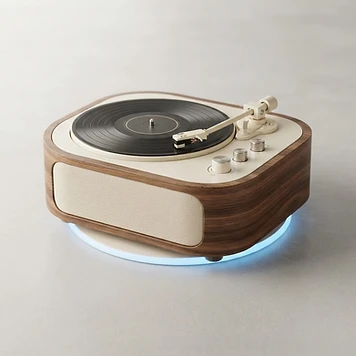 WaveSpin Vinyl Bluetooth Speaker & Ocean Nightlight