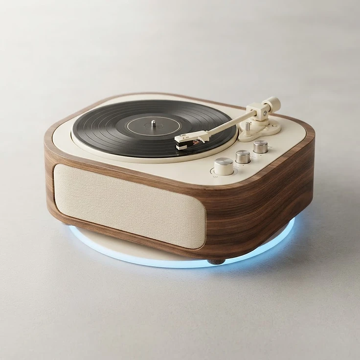 WaveSpin Vinyl Bluetooth Speaker & Ocean Nightlight