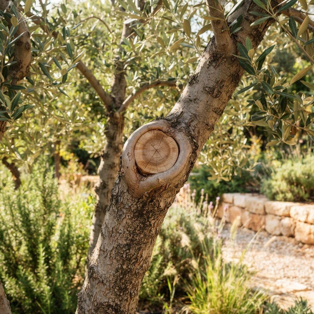 הדגמה של חיתוך ענף במקום הנכון