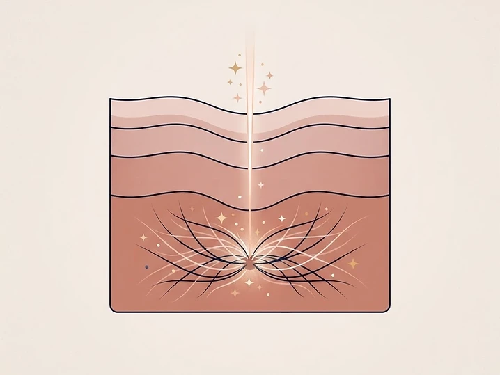 Le laser atteint les couches profondes du tissu sans abîmer la surface : les fibres se réorganisent et la muqueuse retrouve tonus et confort.