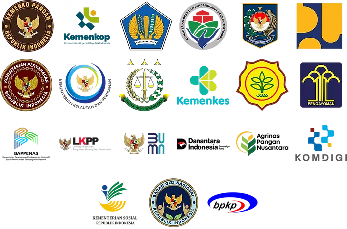 Logo instansi mitra Satgas Koperasi Desa/Kelurahan Merah Putih