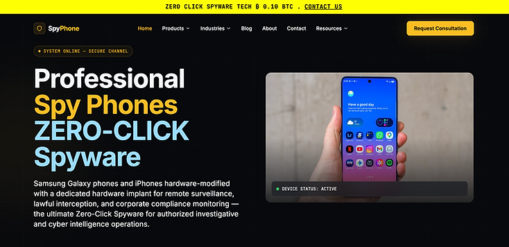 SpyPhone Professional Zero-Click Spyware