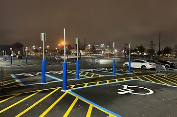 ADA Night Layout - Accessible Parking, pavement marking and striping by Stripe Kings