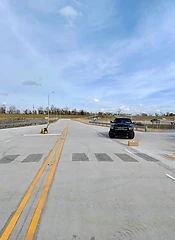 Roadway Centerline - Concrete Roadway, pavement marking and striping by Stripe Kings