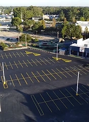 Entertainment Venue - Bowling Center Lot, pavement marking and striping by Stripe Kings