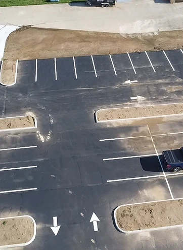 Retail Plaza Layout - Commercial Lot · 180 stalls, pavement marking and striping by Stripe Kings