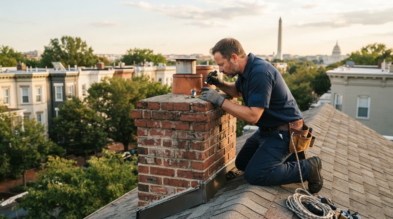 DMV Chimney & Vent technician at a Washington DC area home
