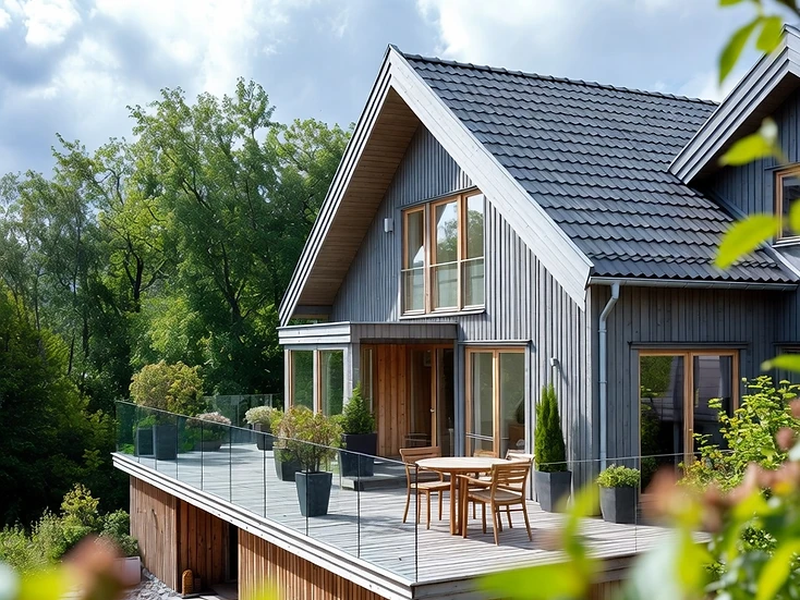 Nyrenovert hus med terrasse