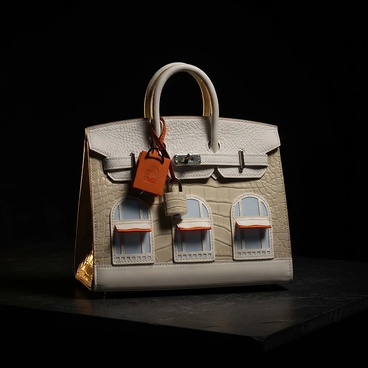 Hermès Birkin Faubourg — Craie / Bleu Pâle